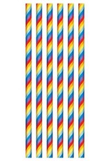 The party factory papieren rietjes regenboog 20 stuks