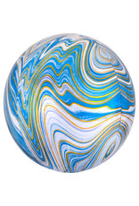 Amscan orbz marble blauw wit 1 stuk
