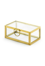 Partydeco glazen ring box