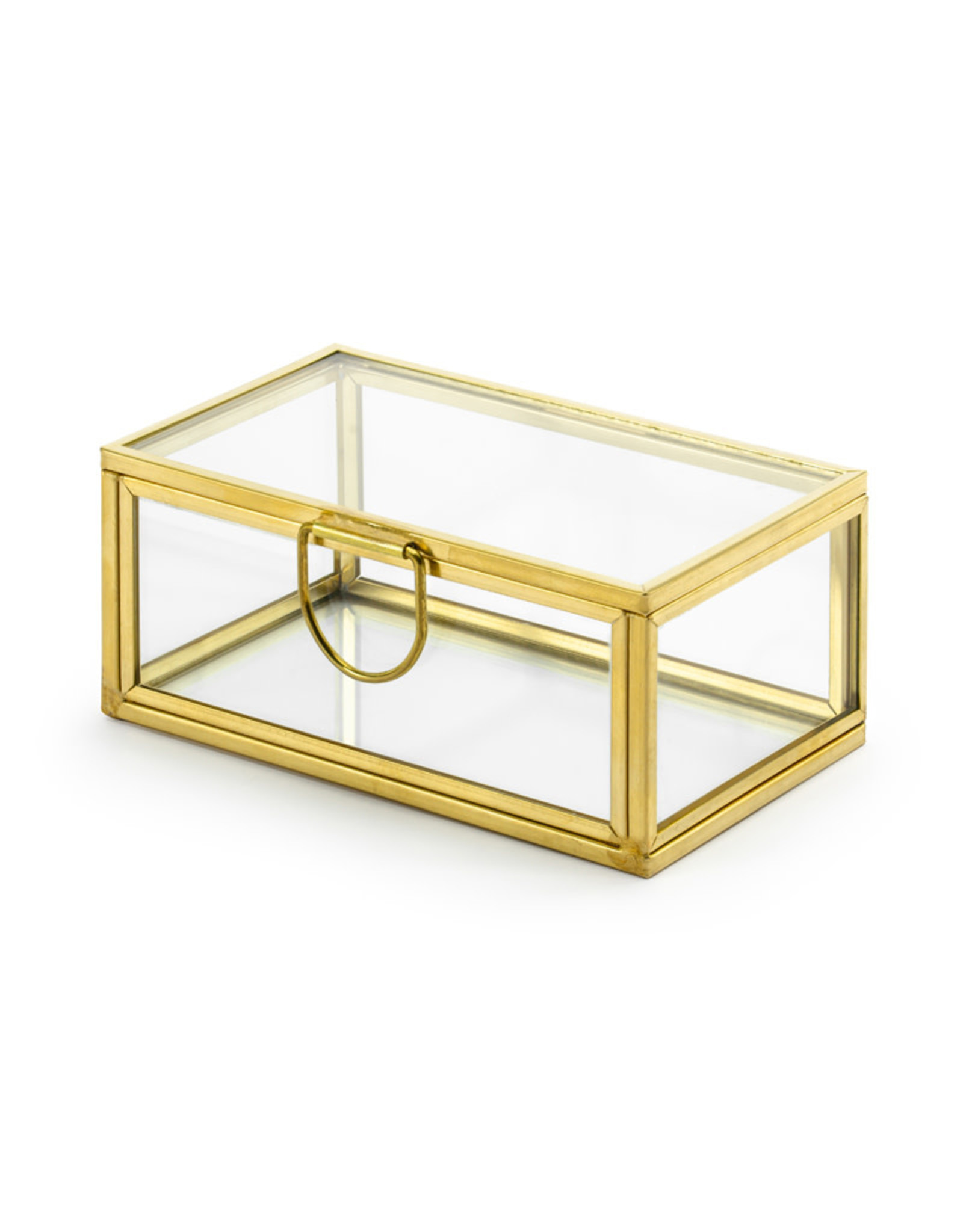 Partydeco glazen ring box