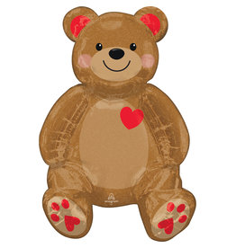 Folieballon airfilled sitting teddy