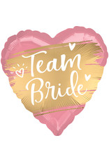 Folieballon hart team bride 43 cm