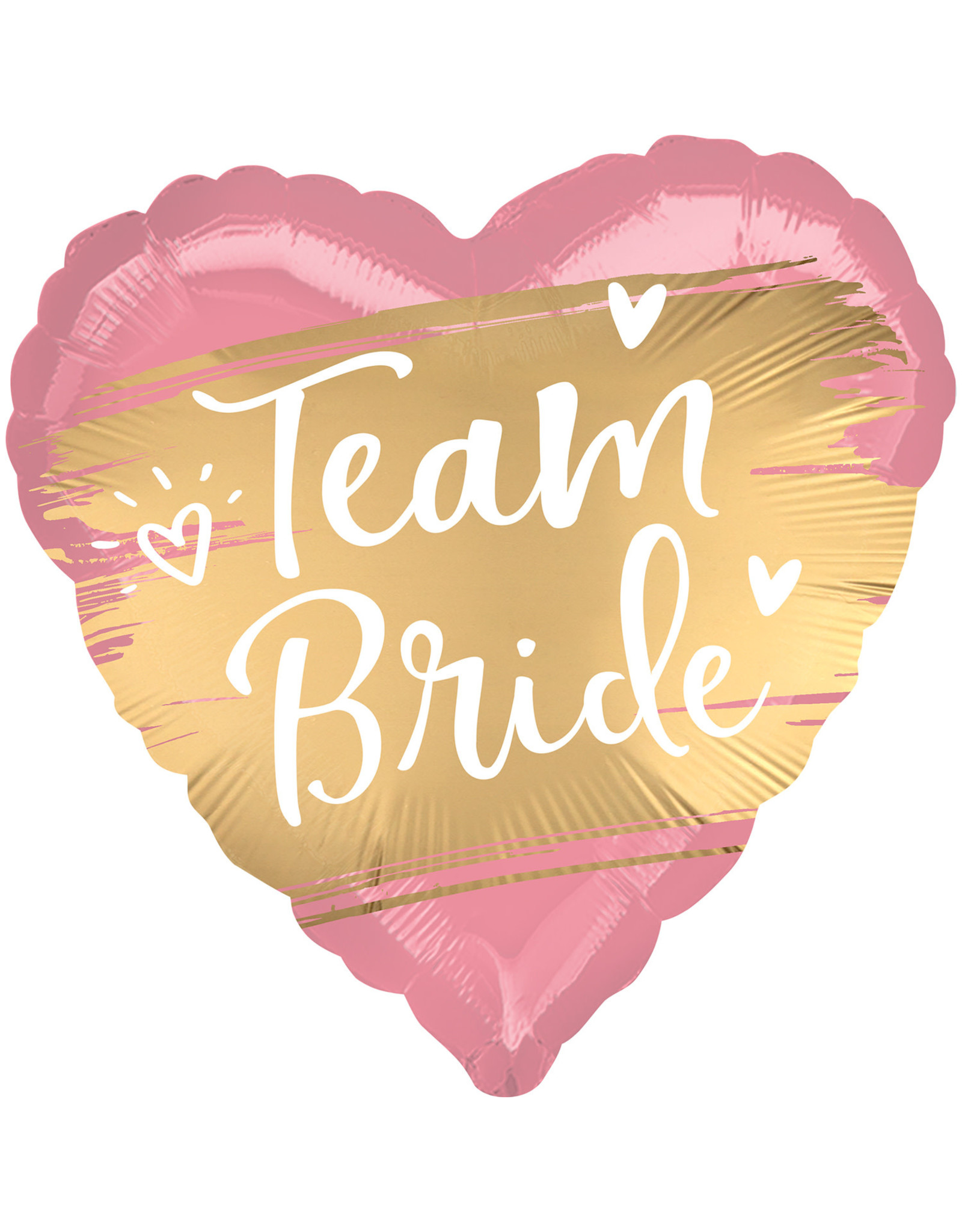 Folieballon hart team bride 43 cm