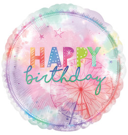 Amscan folieballon supershape happy birthday reuzenrad 71 cm