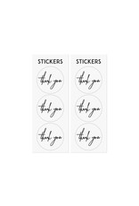 Uitdeelzakjes naturel thank you 6 stuks