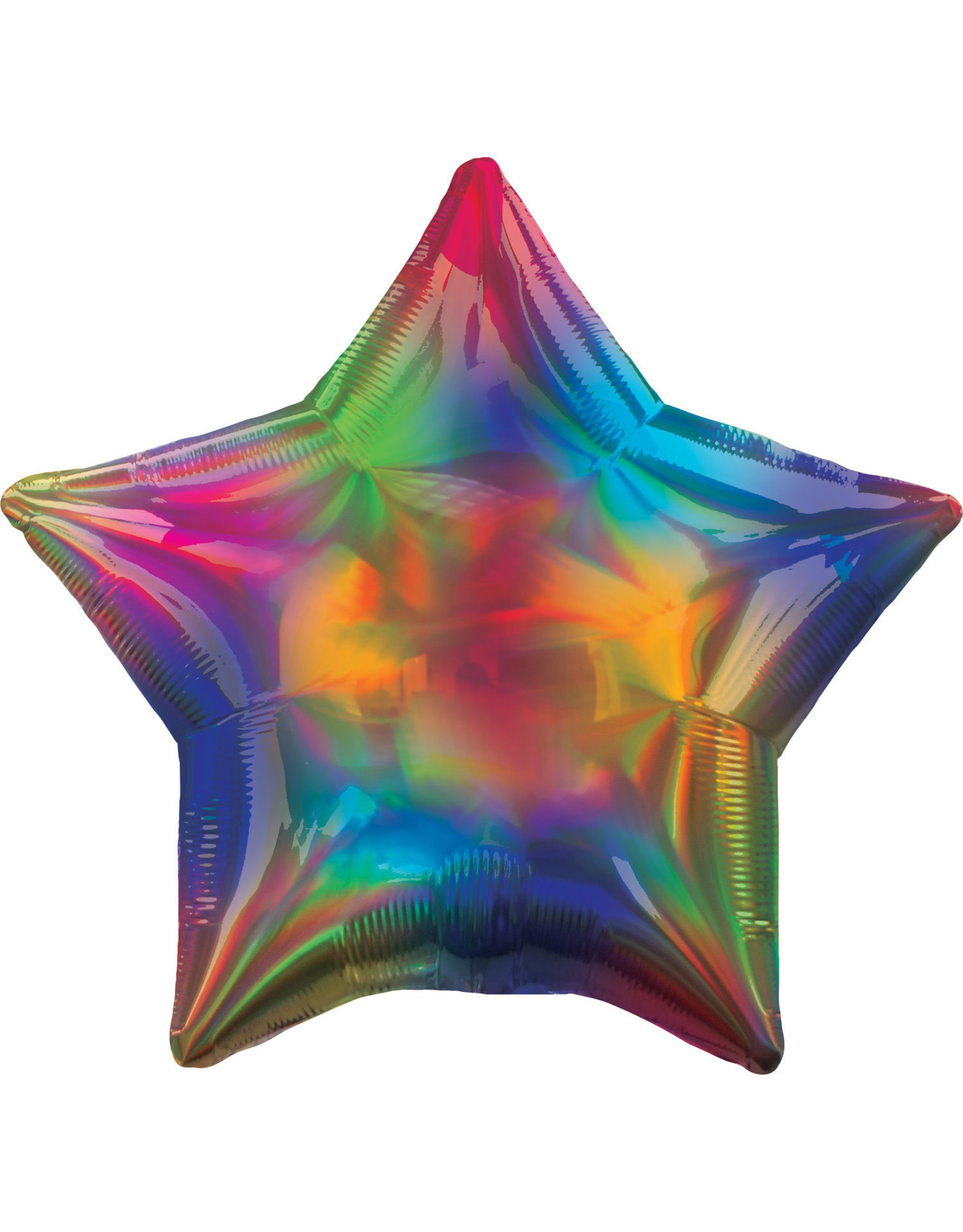 Amscan folieballon ster holographic regenboog 48 cm