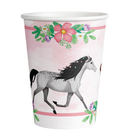 Beautiful horses bekers 8 stuks