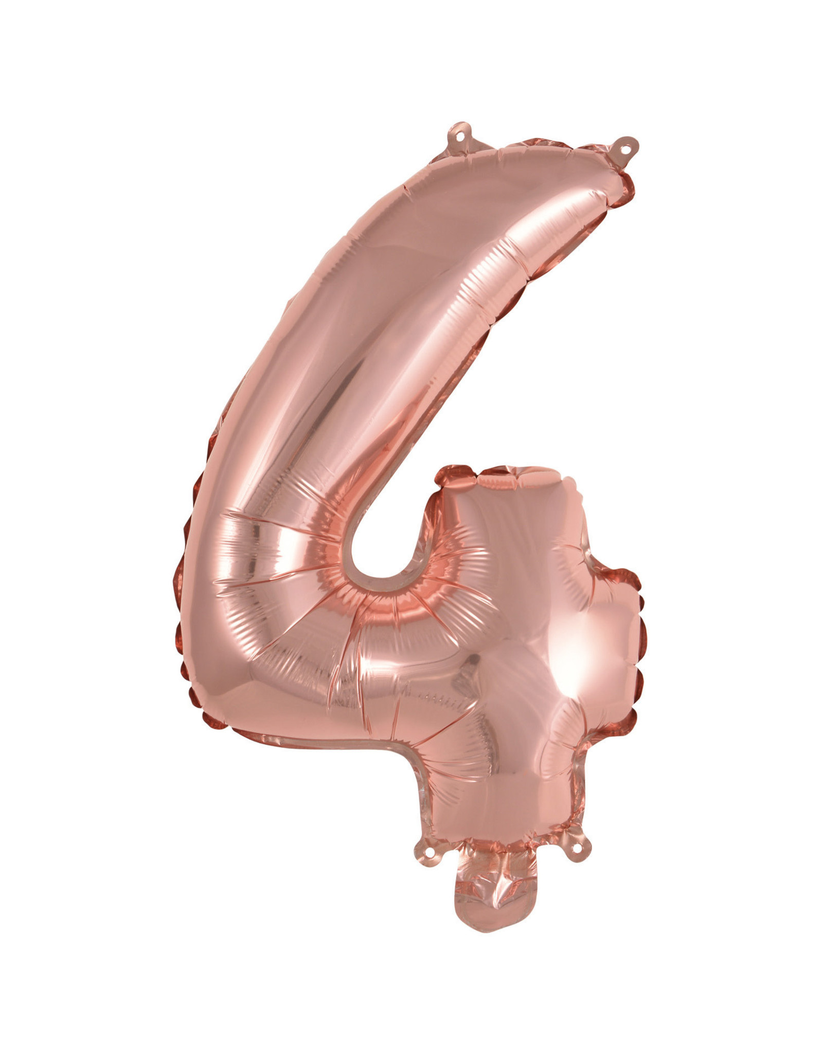 Folieballon rose goud cijfer 4 40 cm