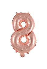 Amscan folieballon rose goud cijfer 8 40 cm
