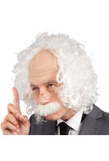 Boland pruik professor (inclusief snor en bril)