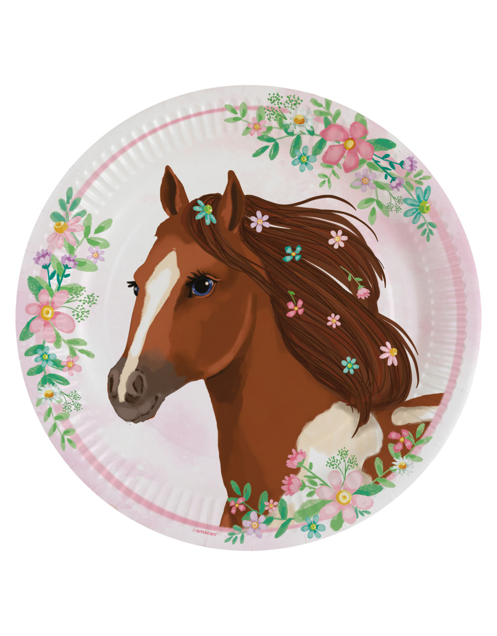 Beautifull horses borden 23 cm 8 stuks