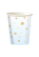 1e verjaardag bekers ster blauw/goud