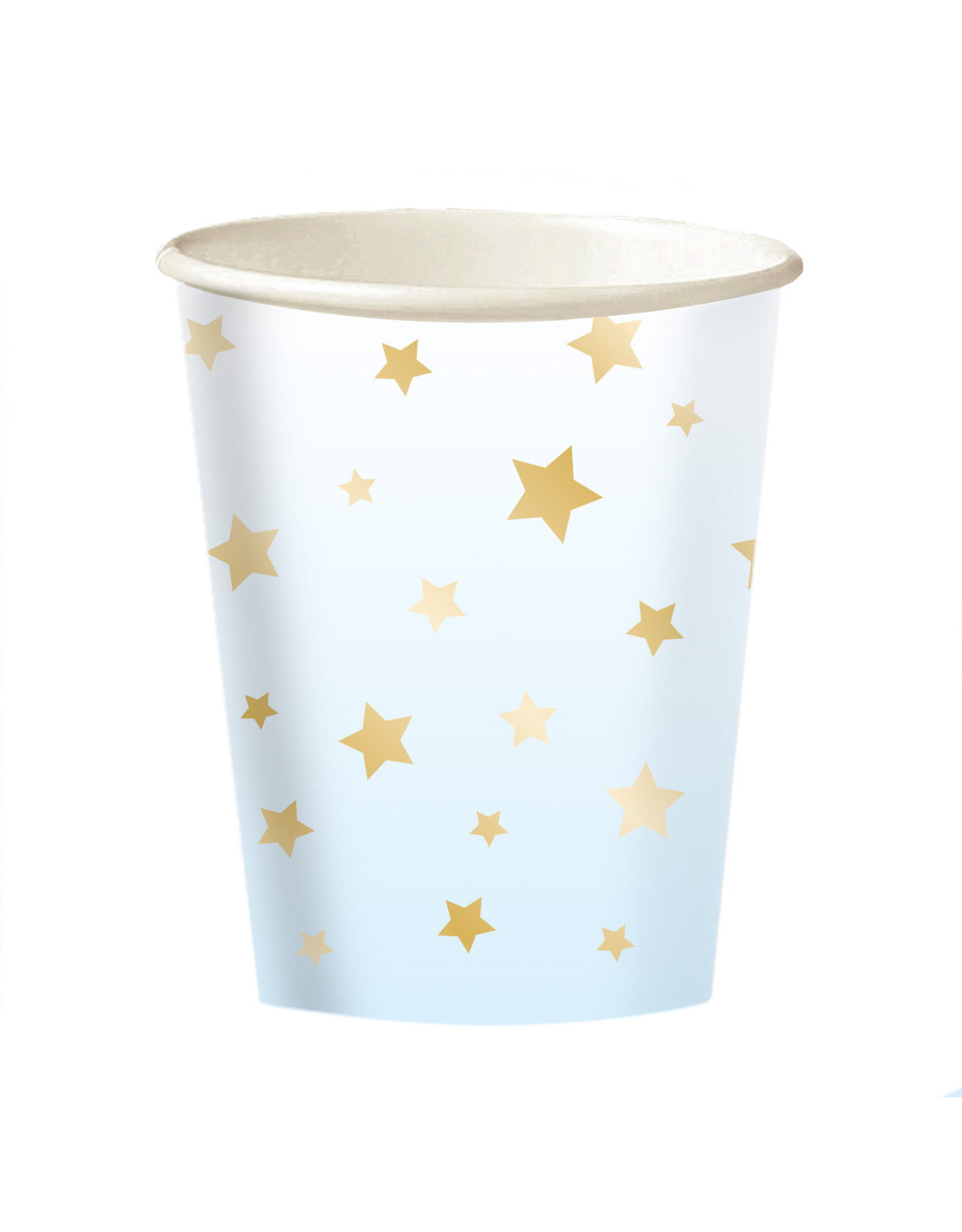 1e verjaardag bekers ster blauw/goud