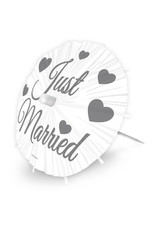 Prikkers Just Married parasol 8 stuks