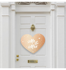 Deurbord mr & mrs rose goud