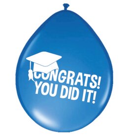 Latex ballonnen congrats! You did it! 8 stuks
