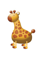 Walking  balloon giraffe 89 x 109 cm