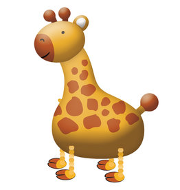 Walking  balloon giraffe 89 x 109 cm