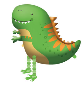 Walking balloon dino 75 x 65 cm