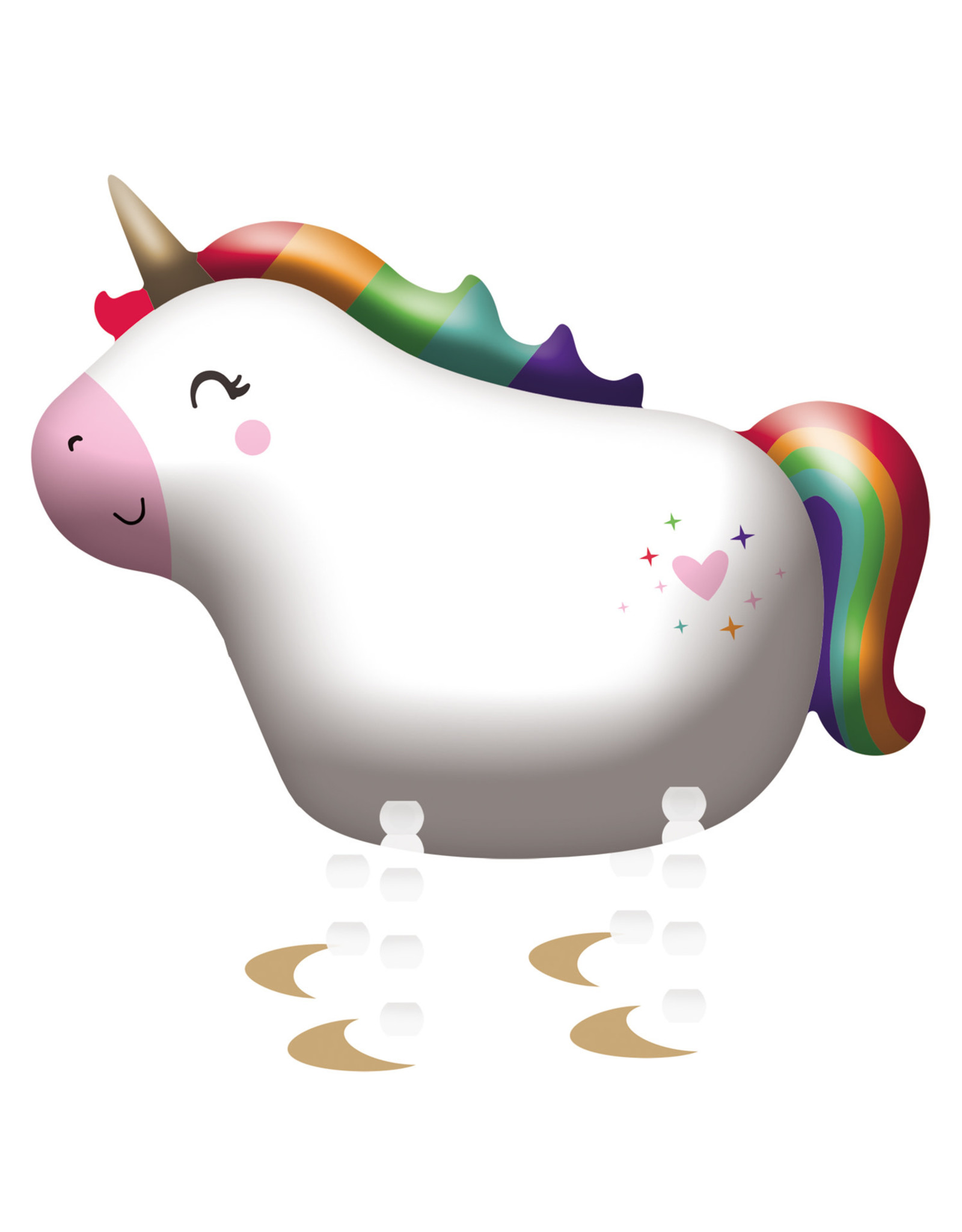 Walking balloon unicorn 81 x 63 cm