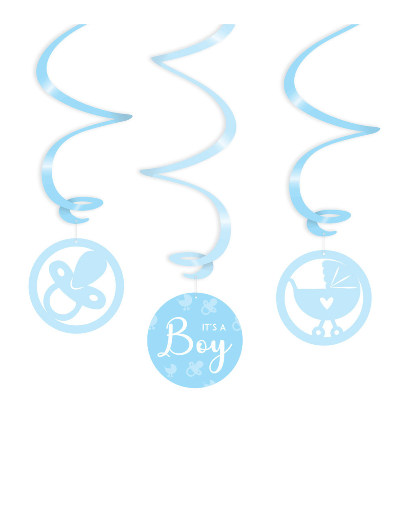 swirl decoration it's a boy 6-delig