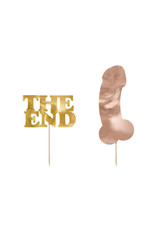 Partydeco cake topper same penis forever 2-delig