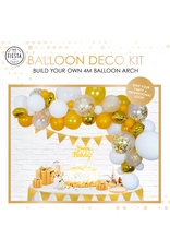 Ballonnenboogset DIY goud/wit 4 meter