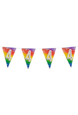 Vlaggenlijn metallic rainbow 4 jaar 6 meter