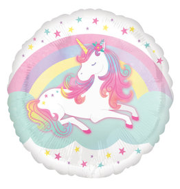 Folieballon cute unicorn 43 cm
