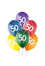 Belbal latex ballonnen 50th birthday 6 stuks