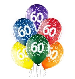 Belbal latex ballonnen 60th birthday 6 stuks