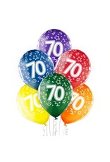 Belbal latex ballonnen 70th birthday 6 stuks