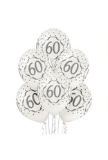 Belbal latex ballonnen 60th Anniversary 6 stuks