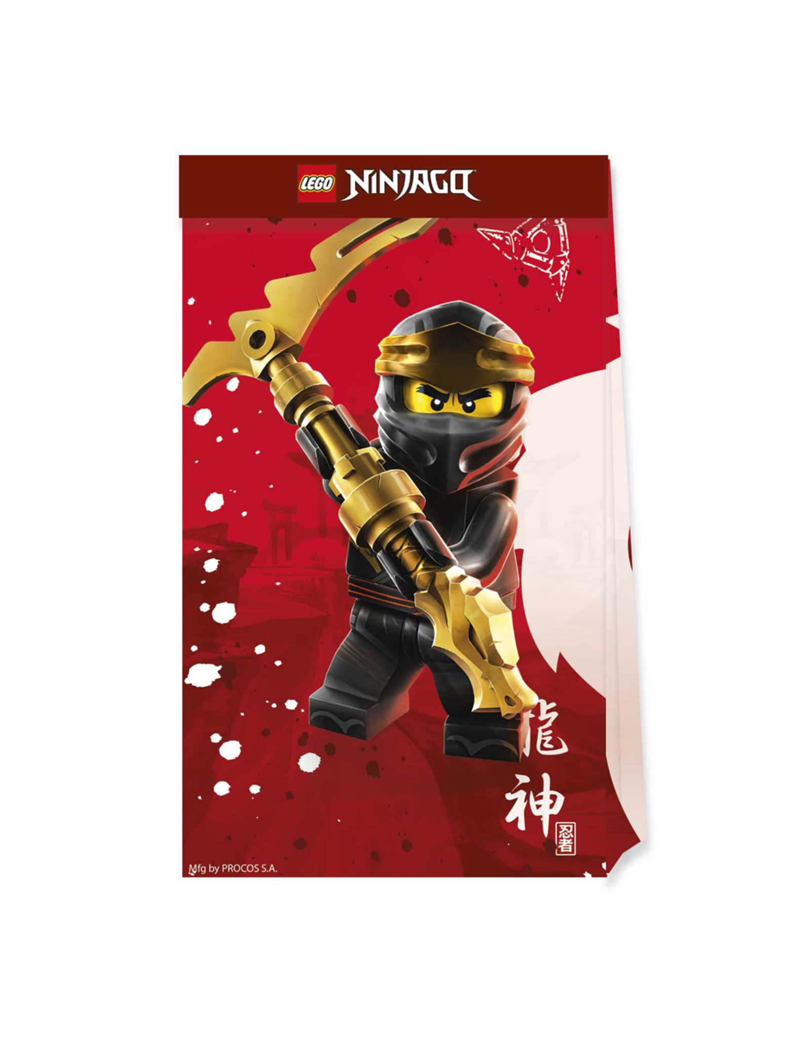 Lego Ninjago uitdeelzakjes papier 4 stuks