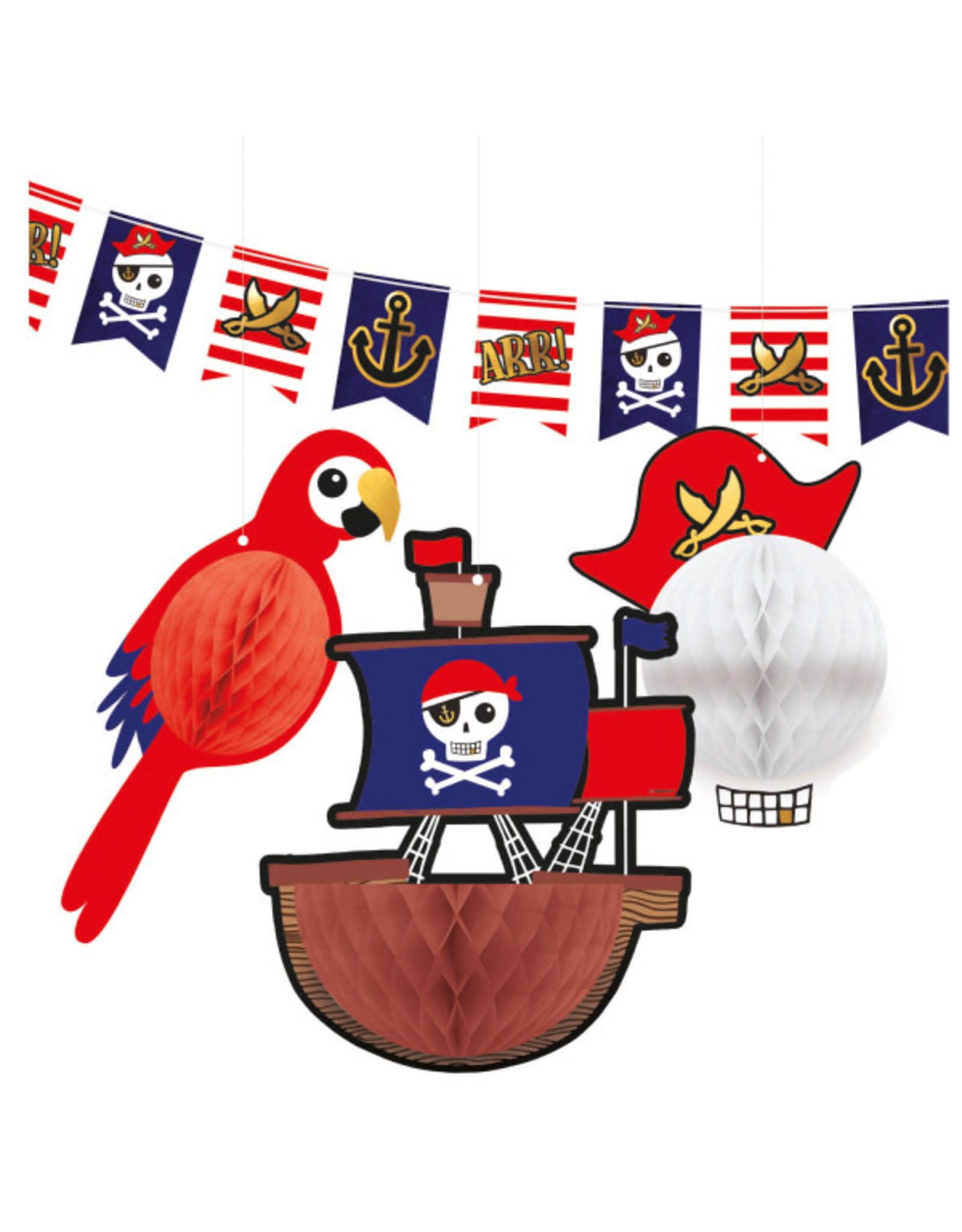 Amscan piraten decoratie set 4-delig