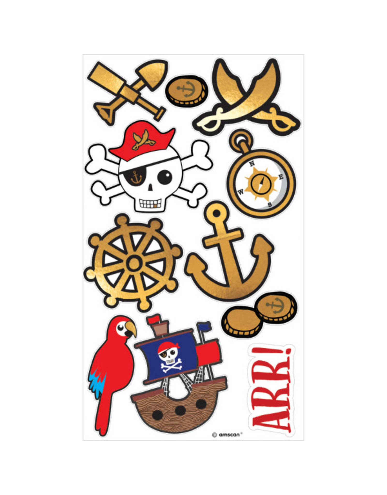 Piraten tattoo's 1 vel