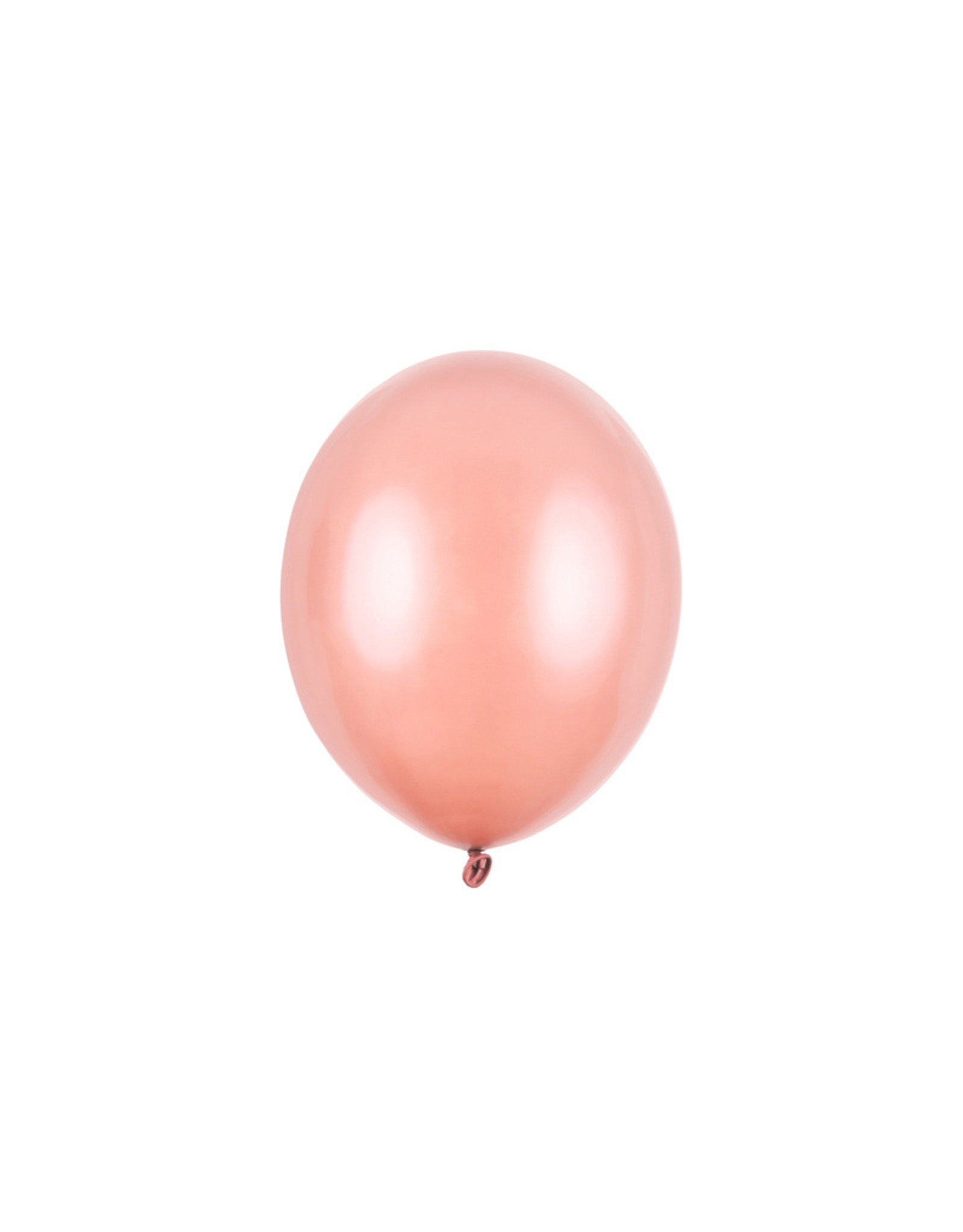 Ballonnen 27 cm metallic rose goud 10 stuks