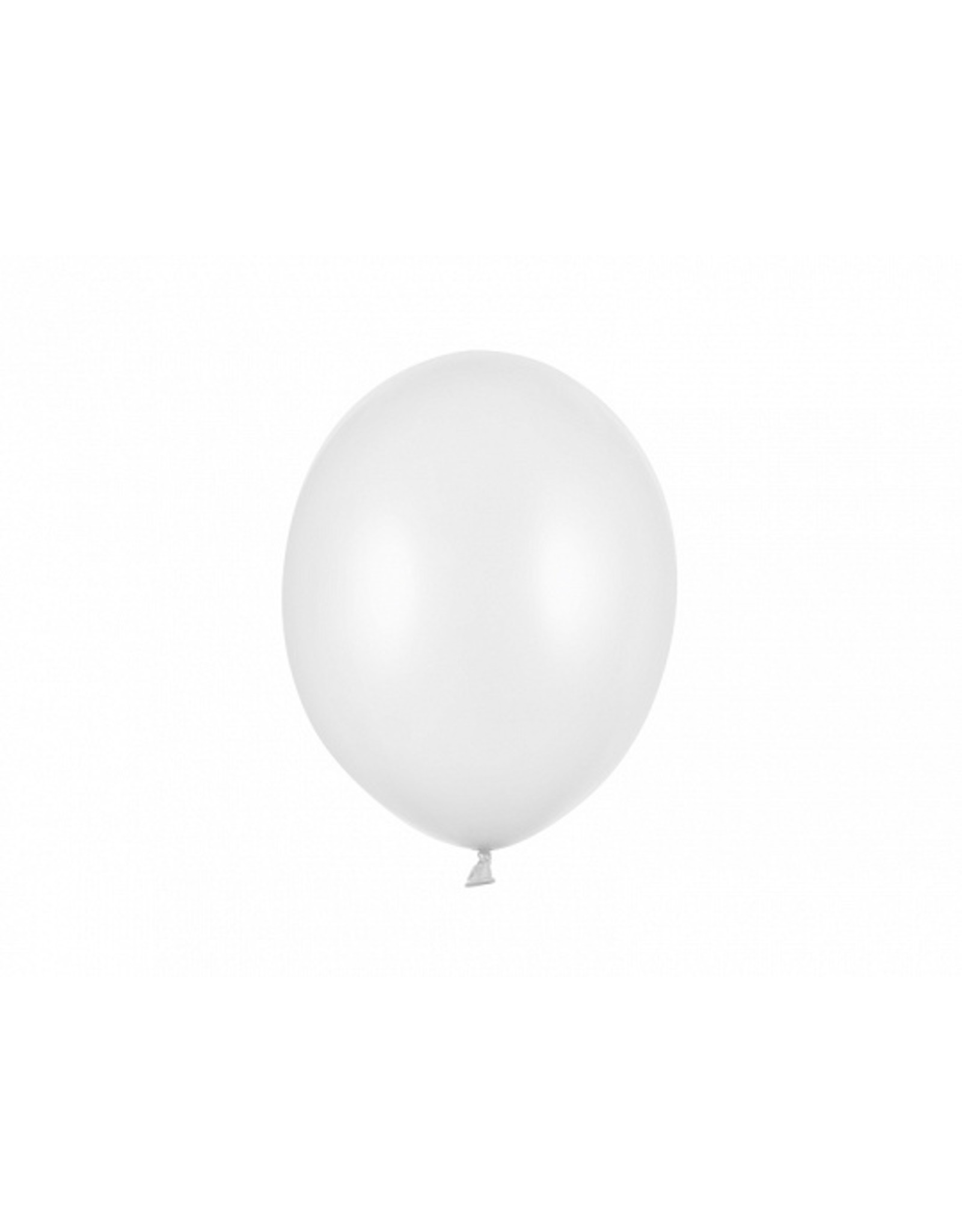 Ballonnen 27 cm metallic wit 50 stuks