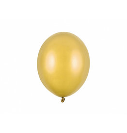 Ballonnen 27 cm metallic goud 10 stuks