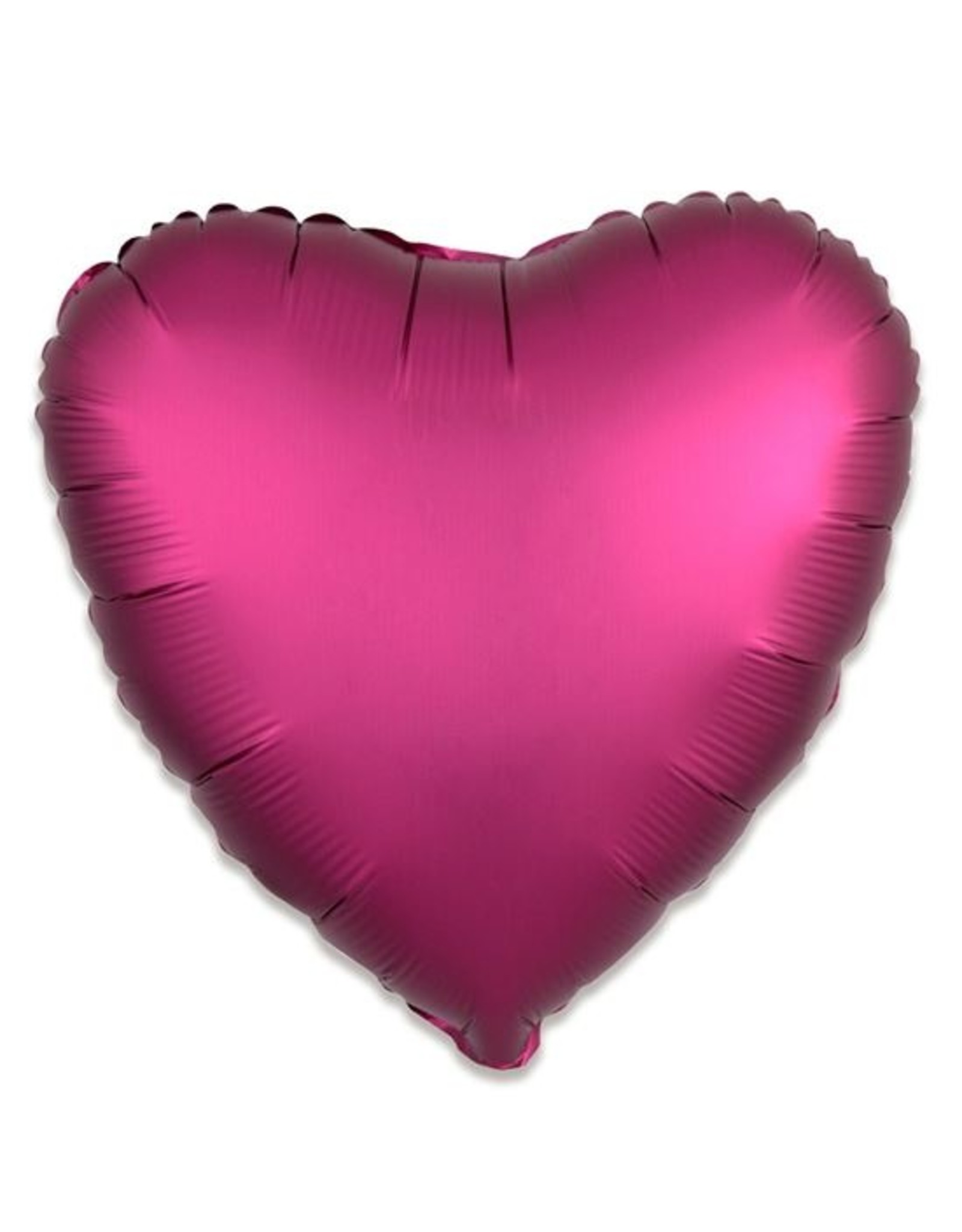 Folieballon fuchsia vorm hart 43 cm