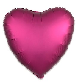 Amscan folieballon fuchsia vorm hart 43 cm