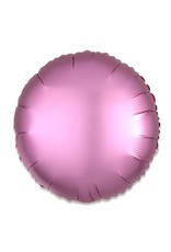 folieballon flamingo roze vorm rond 43 cm