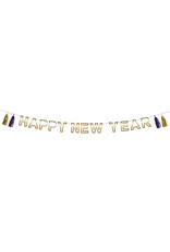 Letterslinger happy new year met gouden tassel