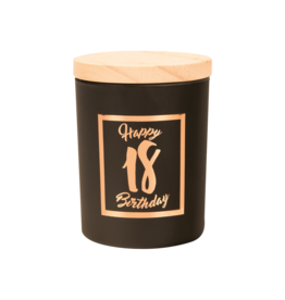 Scented candle rose/black 18 years