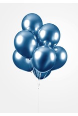 Chroom ballonnen blauw 10 stuks