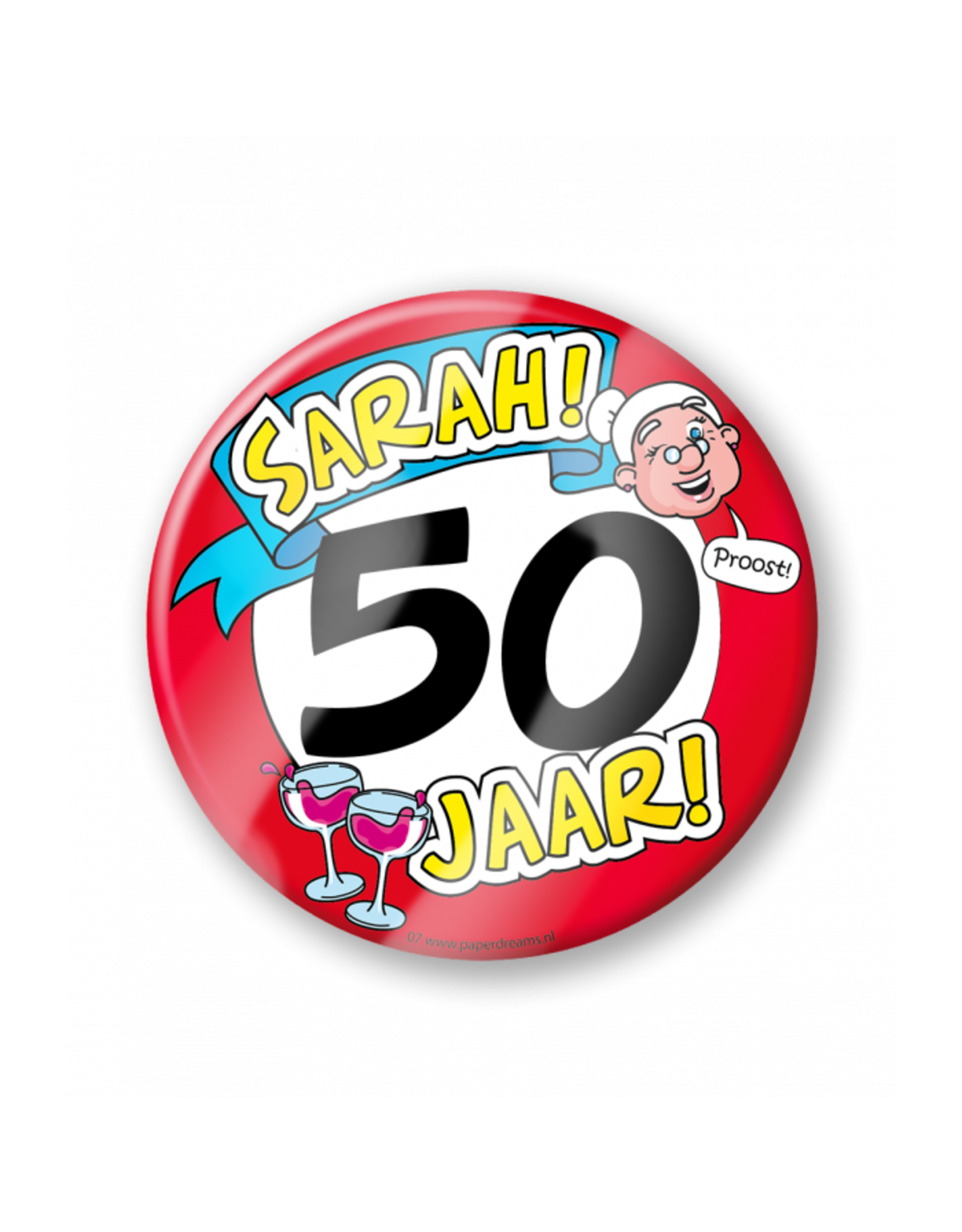 Bierviltjes Sarah  VB 50 jaar 6 stuks