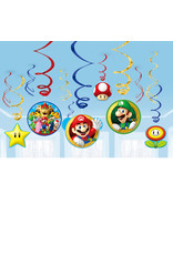 Super Mario swirl hangdecoratie 12-delig