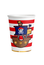 Amscan pirates map bekers 250 ml 8 stuks