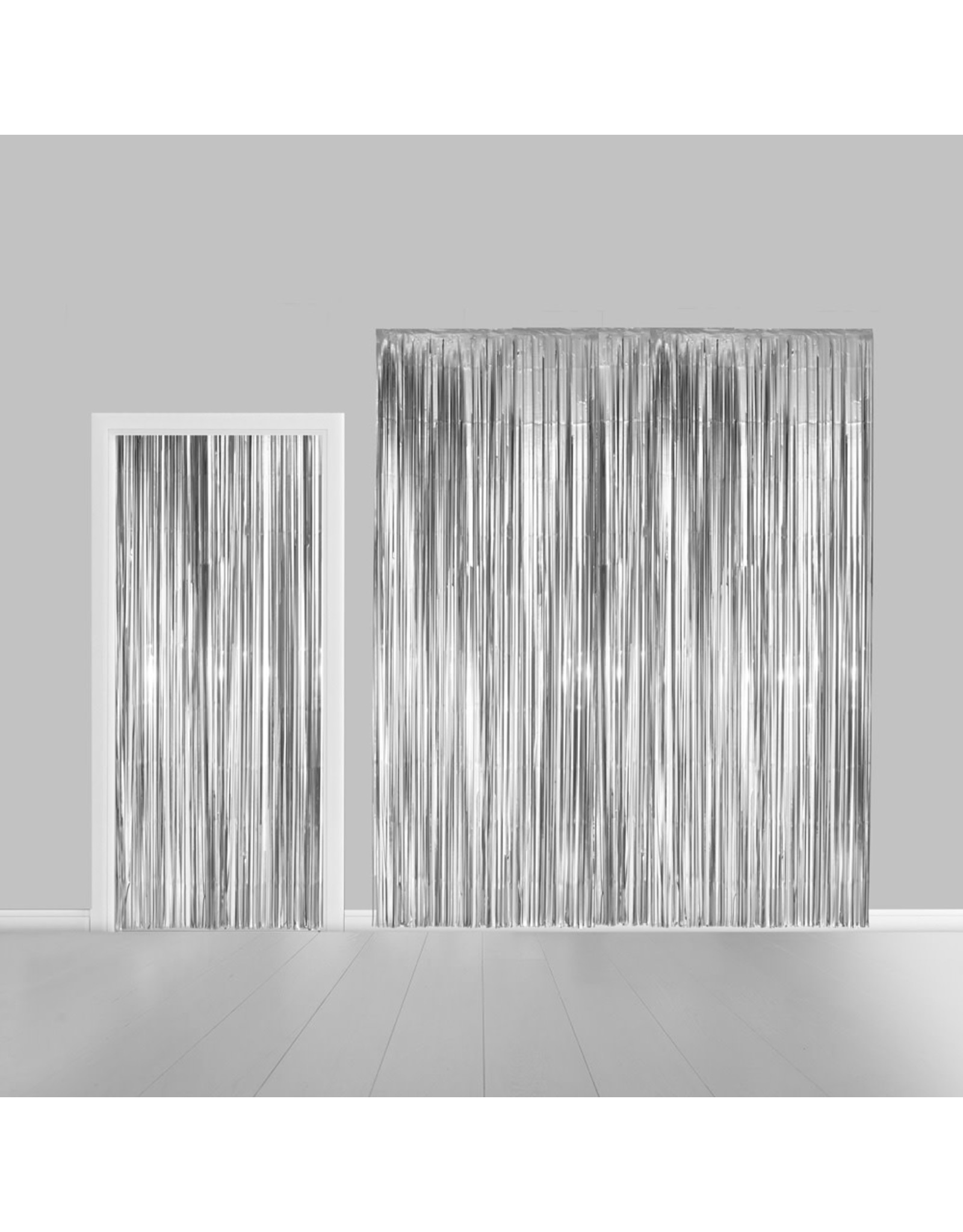 Deurgordijn zilver 100 cm x 240 cm