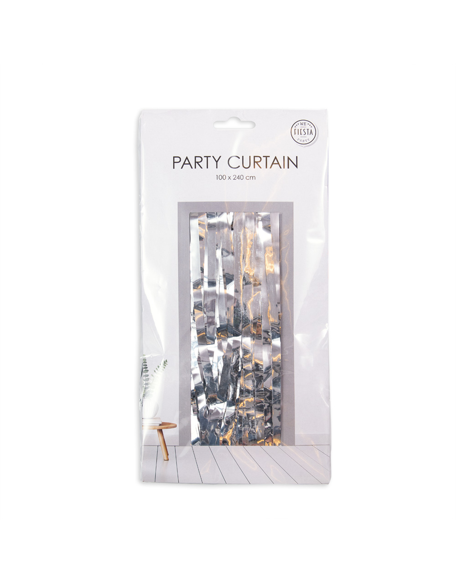 Deurgordijn zilver 1 x 2 meter